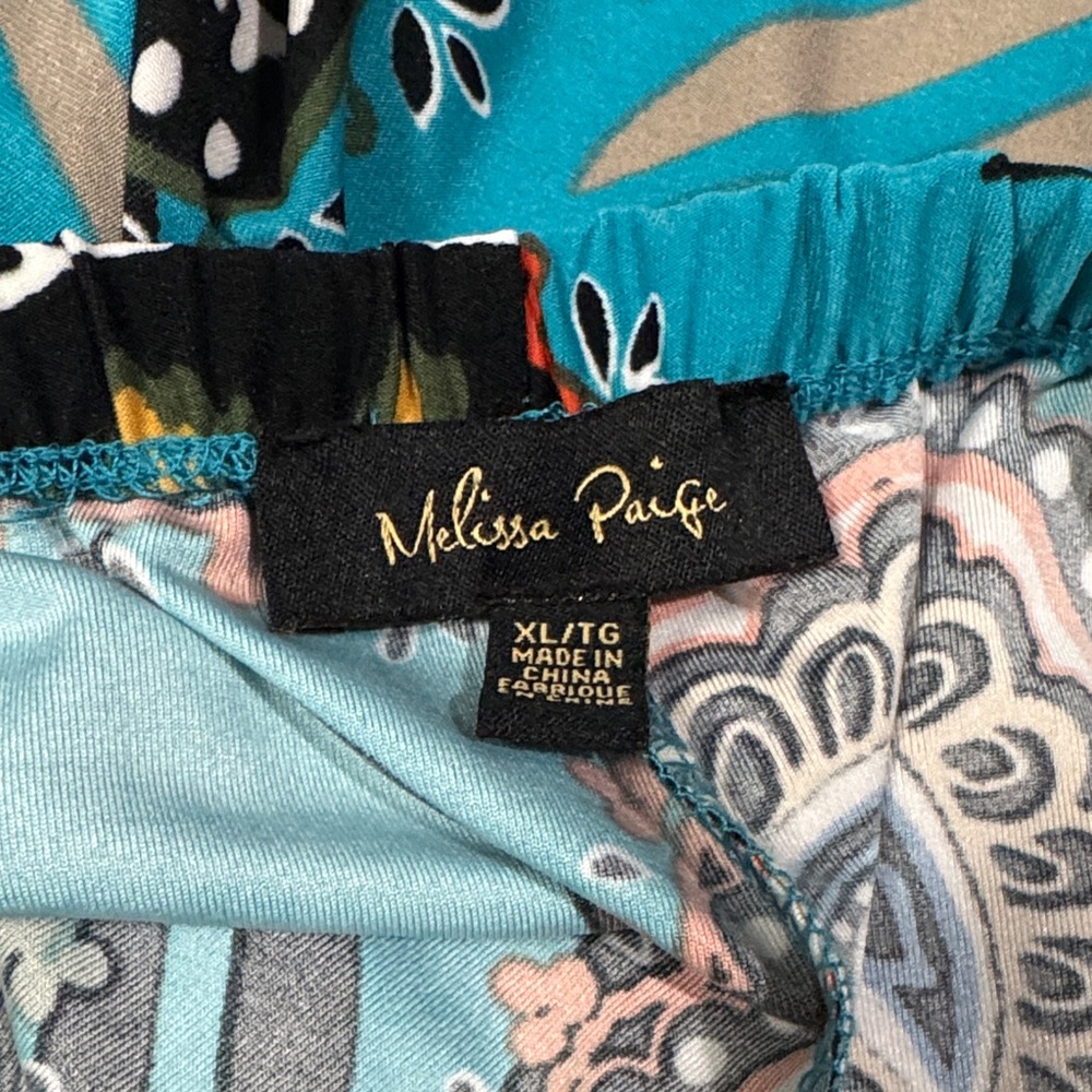 Mellisa Paige Wide Leg Paisley Print Pants Boho - Picture 5 of 11